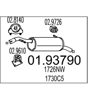 Silencieux arrière MTS OEM 1730C5