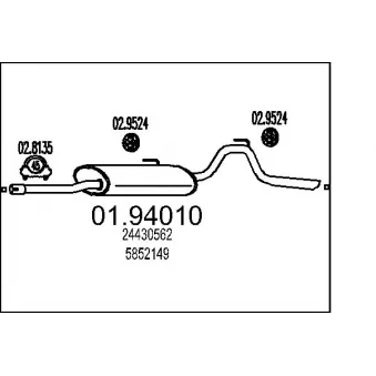 Silencieux arrière MTS 01.94010