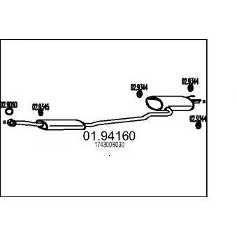MTS 01.94160 - Silencieux arrière