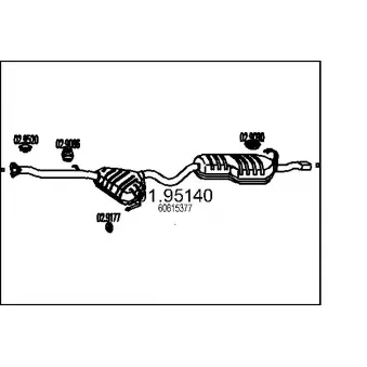 MTS 01.95140 - Silencieux arrière