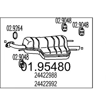Silencieux arrière MTS OEM 5852408