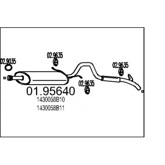 Silencieux arrière MTS OEM 1430058B11