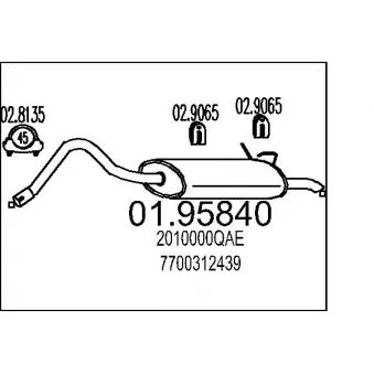 Silencieux arrière MTS [01.95840]