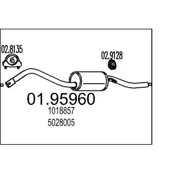 MTS 01.95960 - Silencieux arrière