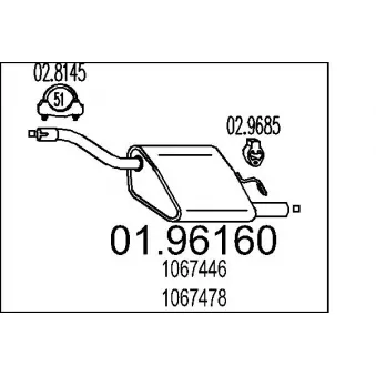 Silencieux arrière MTS OEM 1308589