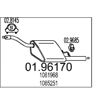 Silencieux arrière MTS OEM 1341334