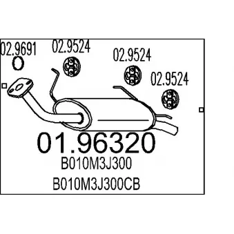 Silencieux arrière MTS 01.96320