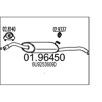 Silencieux arrière MTS [01.96450]