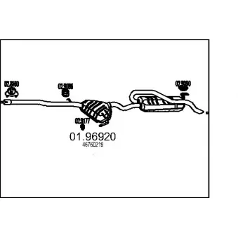 MTS 01.96920 - Silencieux arrière