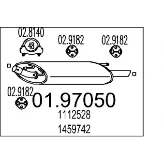 MTS 01.97050 - Silencieux arrière