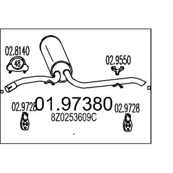 Silencieux arrière MTS [01.97380]