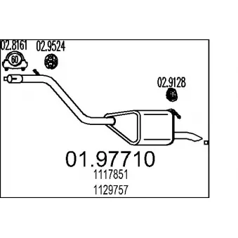 MTS 01.97710 - Silencieux arrière
