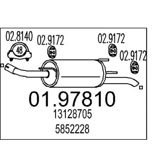 Silencieux arrière MTS [01.97810]