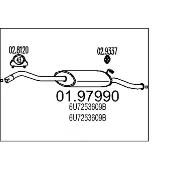 Silencieux arrière MTS [01.97990]