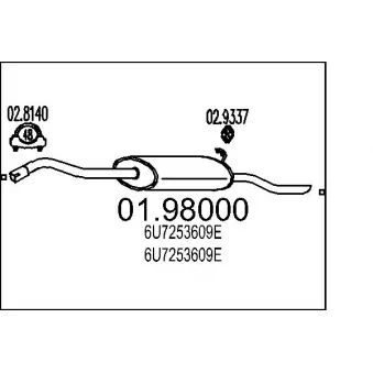 MTS 01.98000 - Silencieux arrière