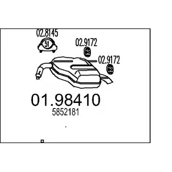 MTS 01.98410 - Silencieux arrière