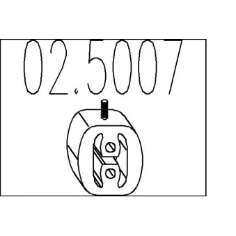 MTS 02.5007 - Butée élastique, silencieux