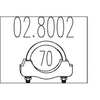 MTS 02.8002 - Raccord de tuyau, système d'échappement