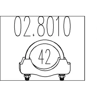 MTS 02.8010 - Raccord de tuyau, système d'échappement