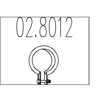 MTS 02.8012 - Raccord de tuyau, système d'échappement