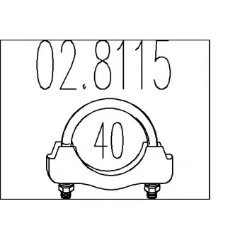 MTS 02.8115 - Raccord de tuyau, système d'échappement