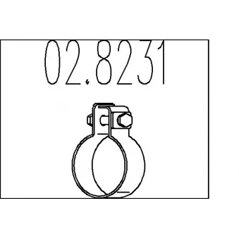 MTS 02.8220 - Raccord de tuyau, système d'échappement