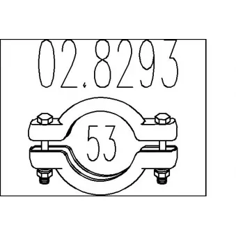 Raccord de tuyau, système d'échappement MTS [02.8293]