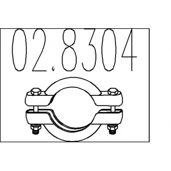 Raccord de tuyau, système d'échappement MTS [02.8304]