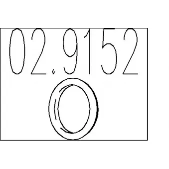 MTS 02.9152 - Bague d'étanchéité, tuyau d'échappement