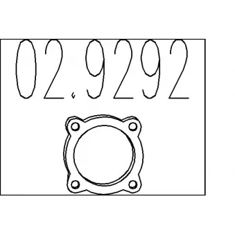 Joint d'étanchéité, tuyau d'échappement MTS [02.9292]