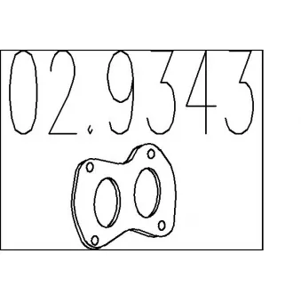MTS 02.9343 - Joint d'étanchéité, tuyau d'échappement