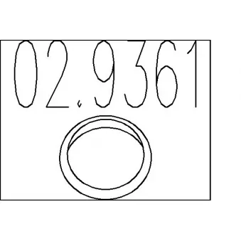 Bague d'étanchéité, tuyau d'échappement MTS [02.9361]