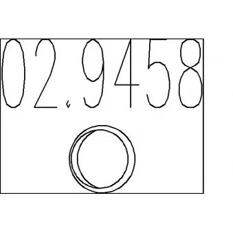 Joint d'étanchéité, tuyau d'échappement MTS [02.9458]