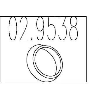 MTS 02.9538 - Bague d'étanchéité, tuyau d'échappement