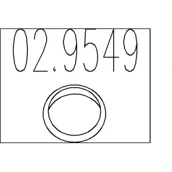 MTS 02.9549 - Bague d'étanchéité, tuyau d'échappement