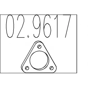 Joint d'étanchéité, tuyau d'échappement MTS [02.9617]