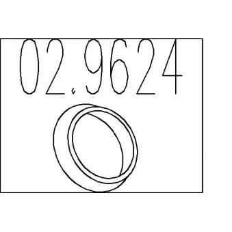 MTS 02.9624 - Bague d'étanchéité, tuyau d'échappement