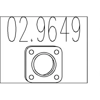 MTS 02.9649 - Joint d'étanchéité, tuyau d'échappement