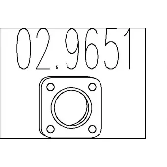 MTS 02.9651 - Joint d'étanchéité, tuyau d'échappement