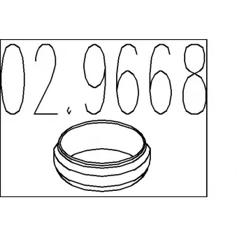 MTS 02.9668 - Bague d'étanchéité, tuyau d'échappement