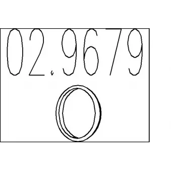 MTS 02.9679 - Joint d'étanchéité, tuyau d'échappement