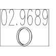 Joint d'étanchéité, tuyau d'échappement MTS [02.9689]
