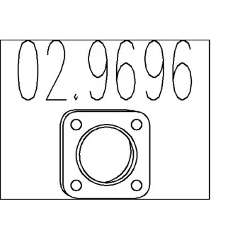 MTS 02.9696 - Joint d'étanchéité, tuyau d'échappement
