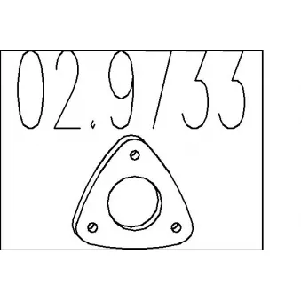 MTS 02.9733 - Joint d'étanchéité, tuyau d'échappement
