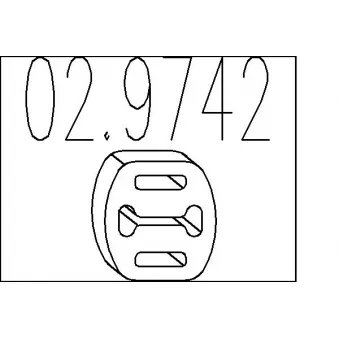 Butée élastique, silencieux MTS [02.9742]