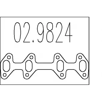 MTS 02.9824 - Joint d'étanchéité, tuyau d'échappement