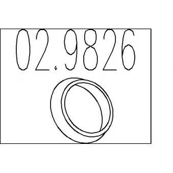 MTS 02.9826 - Joint d'étanchéité, tuyau d'échappement