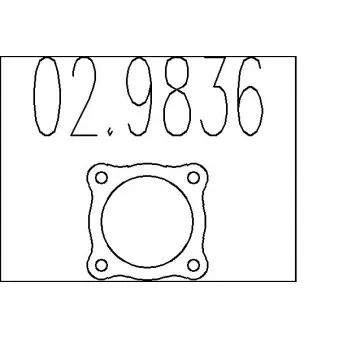 Joint d'étanchéité, tuyau d'échappement MTS [02.9836]