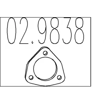 MTS 02.9838 - Joint d'étanchéité, tuyau d'échappement