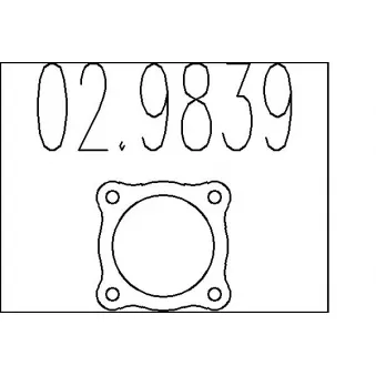Joint d'étanchéité, tuyau d'échappement MTS [02.9839]